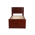 thumbnail image 5 of Discovery World Furniture - Twin Size Bed Frame with Headboard Bookcase Captain Bed with 3 Drawers & Twin Trundle, Twin Size Bed with Storage & Twin Trundle, Merlot, 5 of 8