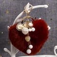 thumbnail image 6 of Naierhg Plush Heart Shape Pendant Keychain Car Key Ring Holder Bag Pouch Hanging Decor, 6 of 8