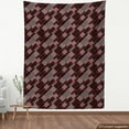 thumbnail image 3 of Ambesonne Shapes Fabric by the Yard Upholstery, Geometric Retro Illustration, 10 Yards, Scarlet White Black, 3 of 4