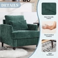 thumbnail image 2 of MOONMISS Chenille Upholstered Mid Century Modern Wood Frame Armchair-EMERALD, 2 of 5