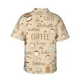 thumbnail image 3 of Balery Coffee Time Print Men's Hawaiian Shirts Short Sleeve Beach Shirt Relaxed Fit Vacation Button Down Shirts-XX-Large, 3 of 9