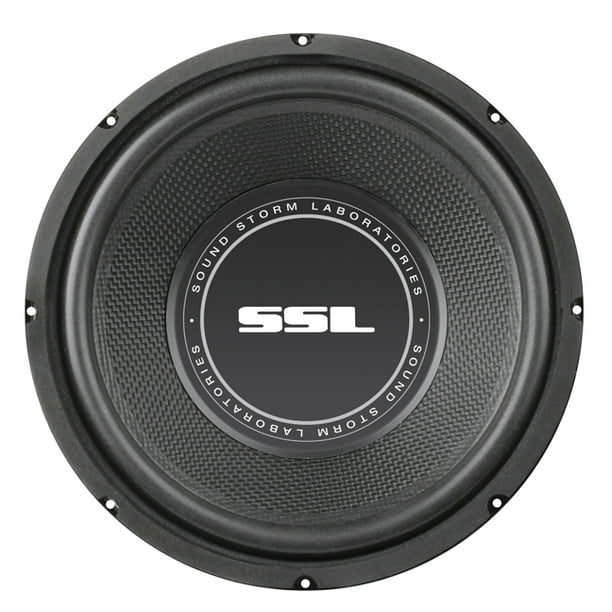 Sound Storm Laboratories SS12 SS Série 12 Pouces Subwoofer Audio de Voiture - 800 Watts Max, Bobine Vocale Simple de 4 Ohms, Vendu Individuellement, pour les Boîtes de Camion et les Boîtiers, Branchement à l'Amplificateur
