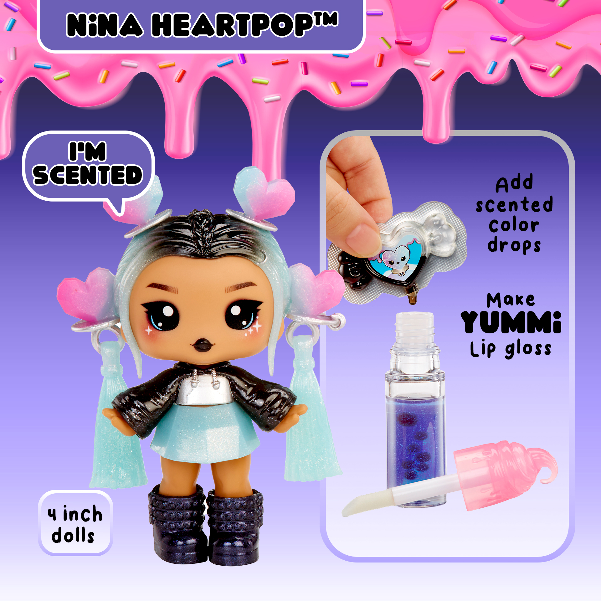 Yummiland Lip Gloss Doll Sour Sweeties - Nina Heartpop photo 4
