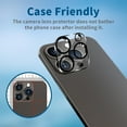 thumbnail image 5 of SINBEE 3 Pack for iPhone 15 Pro / 15 Pro Max Camera Lens Protector, 9H Tempered Glass iPhone Camera Cover, Anti-Scratch, Easy Installation, 5 of 6