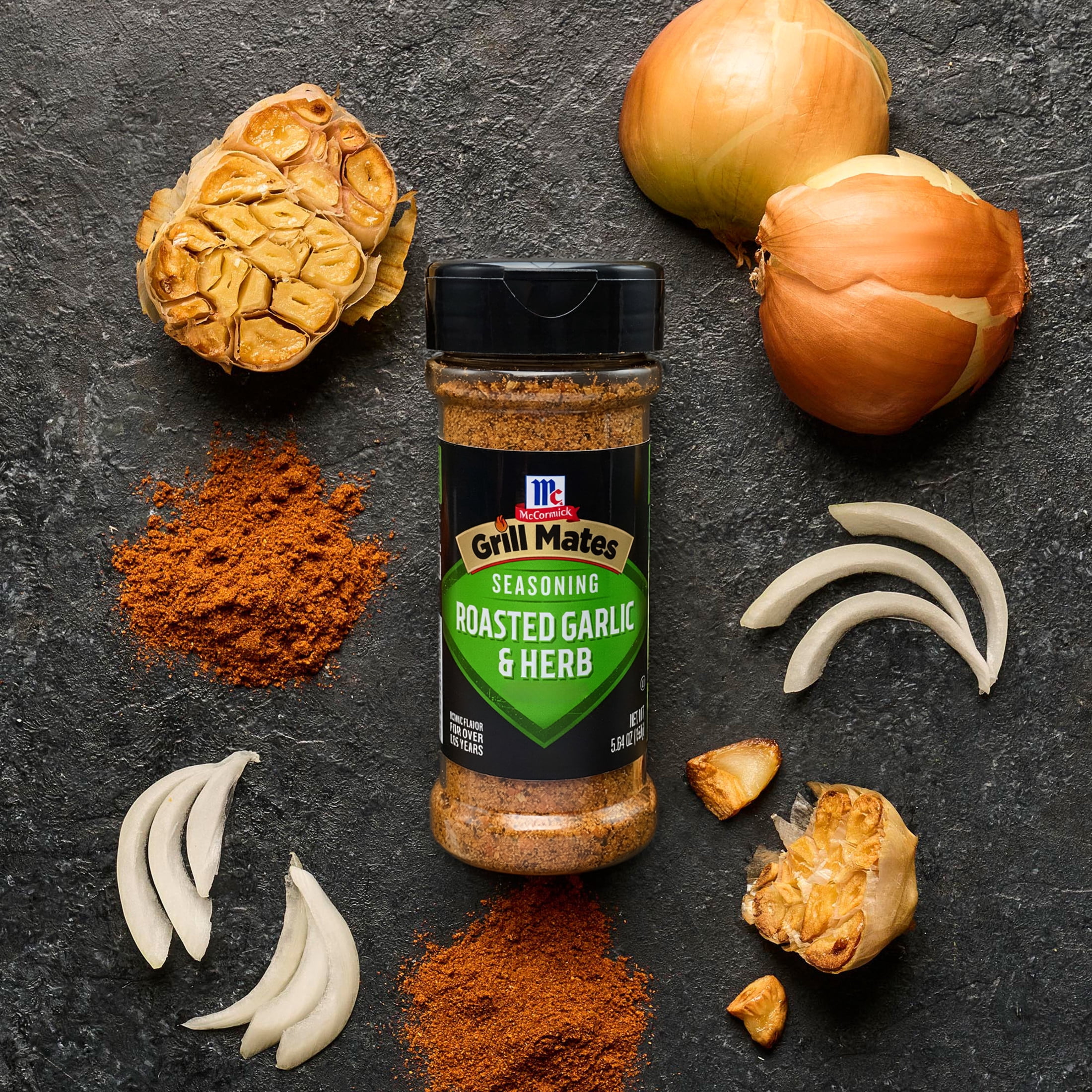 (3 pack) Grill Mates Roasted Garlic and Herb Seasoning, 5.64 oz Bottle