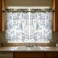 thumbnail image 4 of 2D Printed Kitchen Curtain Panels Washable Decorative Window Drapes, Patterned Light Filtering Window Treatments For Kitchen Home Decor, Durable Easy Care Kitchen Curtains For Dining Space Decoration, 4 of 7