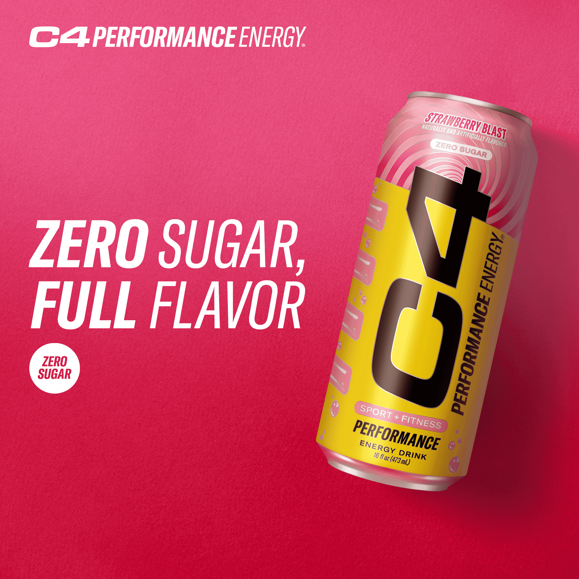 C4 Energy Drink Strawberry Starburst 16 oz (Pack Of 12)