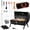 Charcoal grill with Grilling Accessories, variant on Walchoice Tabletop Charcoal Grill with Thermometer & Chimney, Small Portable Barbecue Grill for Outdoor Cooking Camping Picnic Backyard Beach - Black