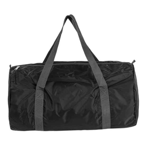 Bolsa de gimnasio plegable, bolso de mano para fitness, multiusos, con soporte para almacenamiento, bolso de mano para pasar la noche. negro