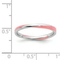 thumbnail image 5 of Sterling Silver Twisted Pink Enameled Ring, 5 of 5