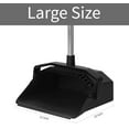 thumbnail image 4 of 3-Pack Broom with Dustpan Combo Set, Commercial Broom and Dustpan Set, Dust Pan with Long Handle, 51'' Large Brooms with Self-Cleaning Dust Pan Teeth for Restaurant Lobby Garage - Black, 4 of 9