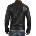 thumbnail image 2 of New Men Quilted Leather Jacket 100% Genuine Soft Lambskin Biker Bomber A128, 2 of 3