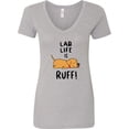 thumbnail image 3 of Inktastic Lab Life is Ruff Yellow Lab Women's V-Neck T-Shirt, 3 of 5