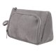 thumbnail image 2 of Bolsa de cosméticos de pana de gran capacidad, portátil, multifuncional, para mujeres y niñas, color gris, 2 of 14