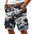 thumbnail image 2 of Mens Camo Cargo Shorts Wild Outdoor - Cotton Relaxed Fit Utility Multi-Pocket Shorts Featuring Relaxed Fit Cuts Black L, 2 of 5