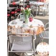 thumbnail image 4 of Outdoor Tablecloth with Umbrella Hole and Zipper, Fall Pumpkins Round Table Cloth 54 Inch Waterproof Tablecloth, Thanksgiving Autumn Wildflowers Rustic Leaves Picnic Table Cover for Patio Camping, 4 of 7