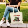 thumbnail image 3 of Merry Christmas and Happy New Year Santa Border Collie Holiday Xmas Winter 2025 Canvas Tote Bag Borders Dog Lovers Gifts Idea Reusable Shopping Grocery Bag - 00024, 3 of 5