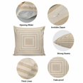 thumbnail image 6 of Throw Pillow Covers, Beige White Geometric Decorative Throw Pillow Covers 18x18 Inch, Square Minimalist Modern Vintage Square Linen Pillow Cases for Couch/Living Room/Sofa, 6 of 9