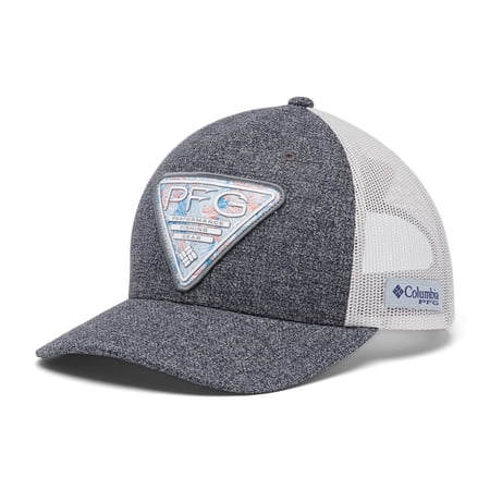 Columbia Unisex PFG Patch Mesh Snap Back, Grill Heather/Cool Grey/Triangle Patch, One Size