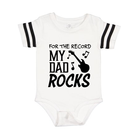 

Inktastic For the Record My Dad Rocks Gift Baby Boy or Baby Girl Bodysuit