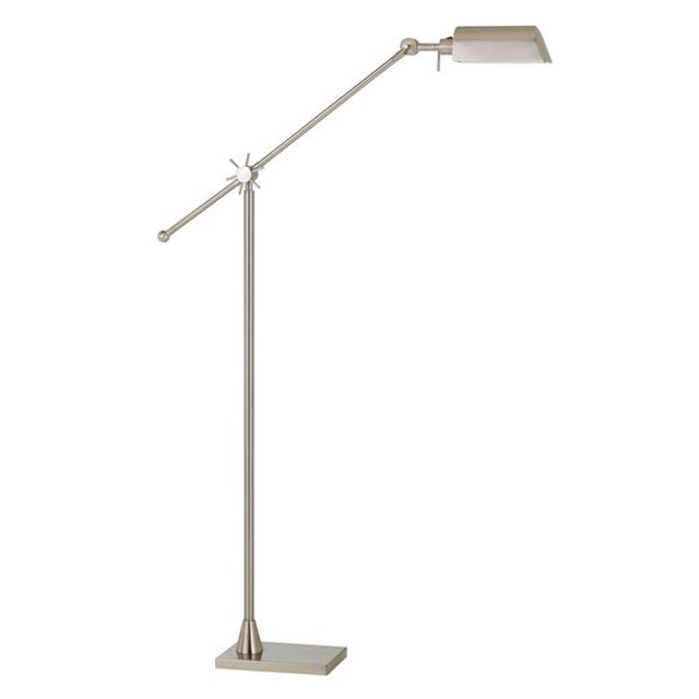 Benjara BM224883 Intégré Lampadaire LED avec Corps en Métal & Hauteur Réglable&44; Argent