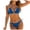 Blue, variant on Yammkia 2 Piece Bikini Sets for Women Halter Triangle Bikini Tops String Swimsuit Full Coverage Bottom Bathing Suit String Bikini(Blue,M)
