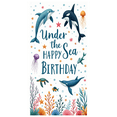 thumbnail image 3 of Marine Animals Banner Under the Sea Theme Ocean Decorations Colorful Design for Kids Party Event, 3 of 8