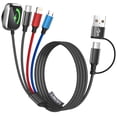 thumbnail image 1 of Cable de carga MPATIBY Cruise Essentials 4 en 2 para iPhone Watch Charger/iPhone 17/IP/Micro, 1 of 6