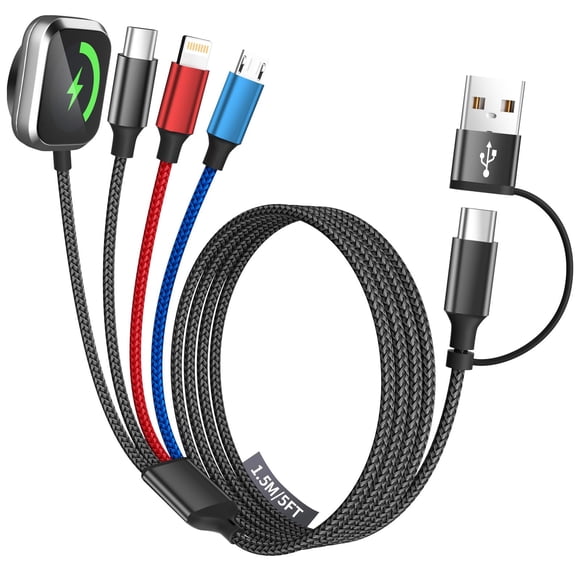 Cable de carga MPATIBY Cruise Essentials 4 en 2 para iPhone Watch Charger/iPhone 17/IP/Micro