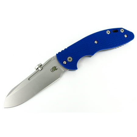 Hinderer Knives XM-Slippy Sheepsfoot Slip Joint Knife Stonewashed Blade Blue (Best Slip Joint Knives)