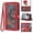 Red, variant on Asuwish Phone Case for Samsung Galaxy Z Fold 7 Wallet Cover Crossbody Wrist Strap Flip Pattern Zipper Credit Card Holder Stand Cell ZFold Z7 G Fold7 7Z Women Blue