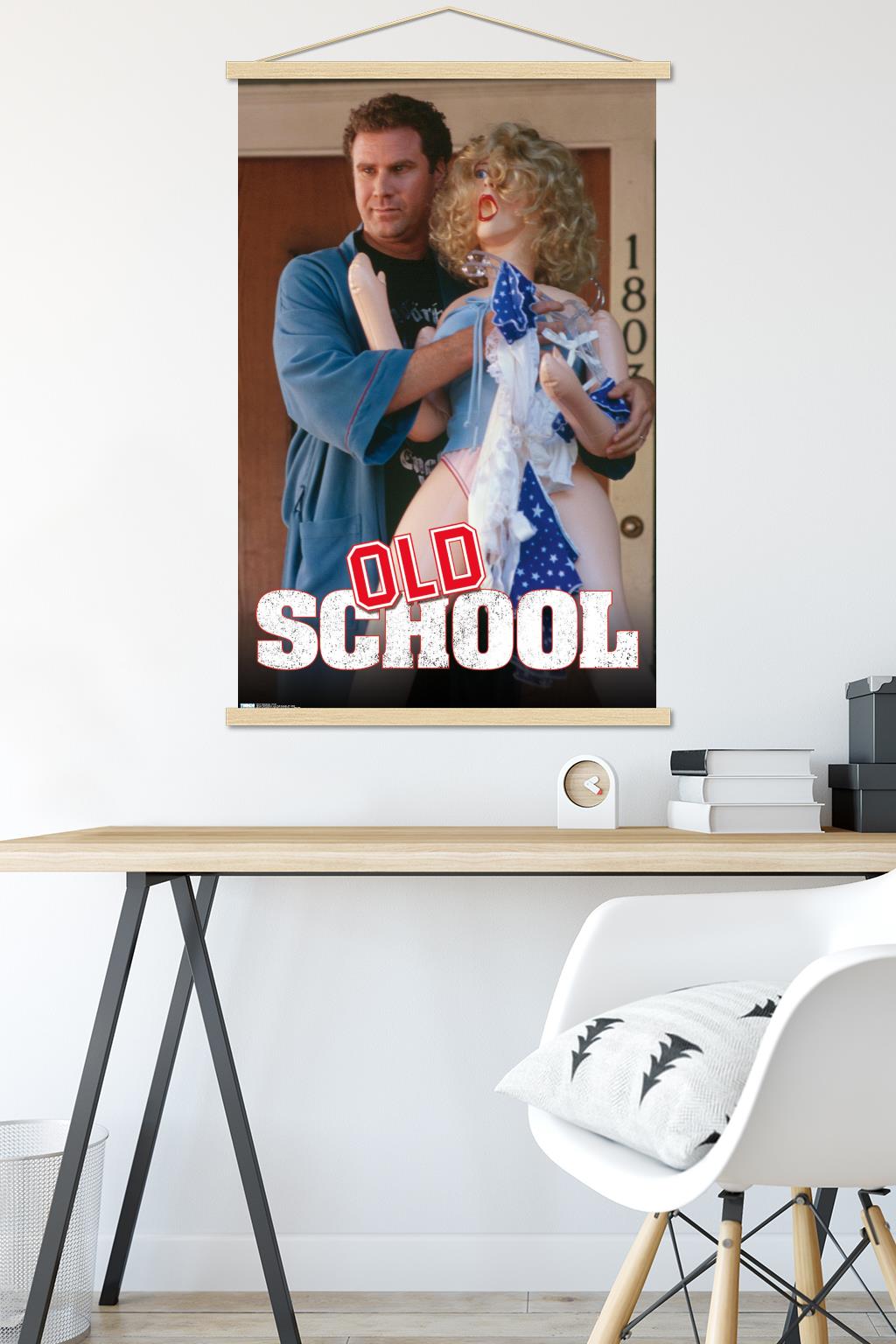 Old School - Frank Wall Poster with Wooden Magnetic Frame, 22.375" x 34"