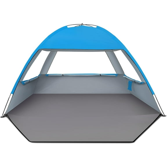 Beach Tent Sun Shelter for 3-10 Person, UPF 50  UV Protection Canopy, Lightweight and Easy Setup Cabana, Portable Beach Shade