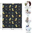 thumbnail image 4 of DarkBlue Cartoon Dinosaurs Astronauts Pattern Blanket,Comfortable Soft Flannel Throw Blanket,All Season,Warm Lightweight Blankets for Sofa Bed Couch Living Room Chair,30"x40", 4 of 4