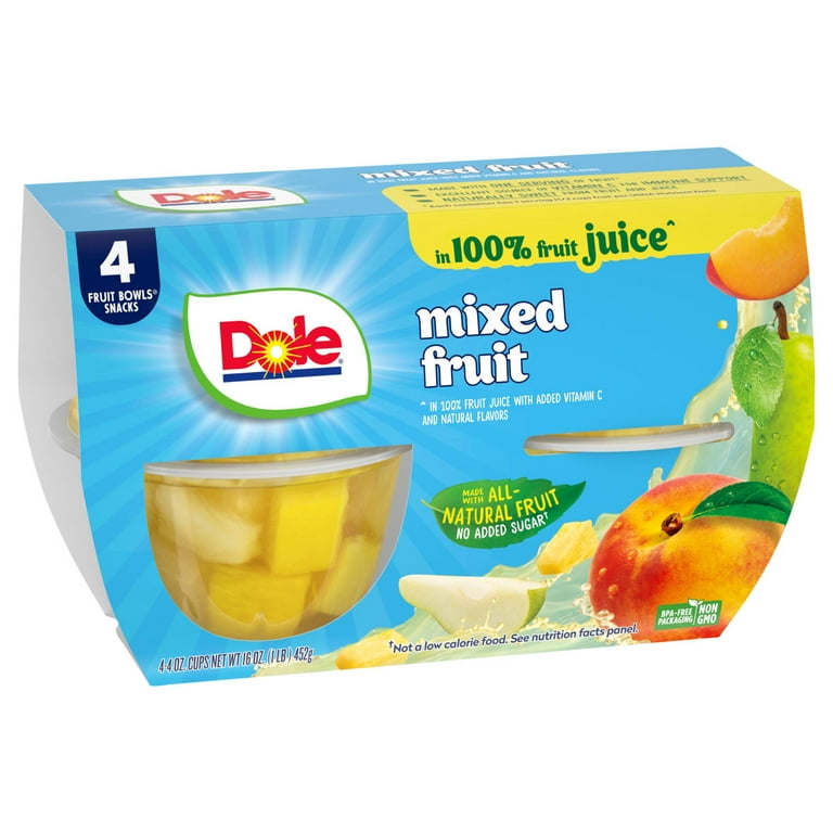 Dole Fruit Bowls - Diced Peaches, Pears, Pineapple in 100% Fruit
