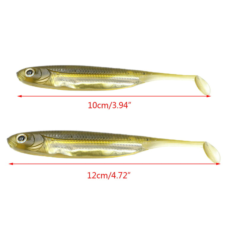 Soft Swimbaits with T-Tail, Fishing Bait for Saltwater & Freshwater Fishing  Lure 
