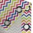 thumbnail image 4 of Ambesonne Colorful Grommet Curtain, Rainbow Chevron Fun, 50" x 84", Multicolor, 4 of 6