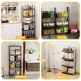 thumbnail image 3 of 4 Pack Wire Rack Covers, 24x16" Faux Wood Shelf, Waterproof Wood-Grain Wire Shelving Toppers for Kitchen & Closet Pantry, Dark Wood, 3 of 8
