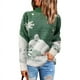 thumbnail image 5 of Suéter navideño de cuello alto y manga larga para mujer, 5 of 5