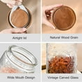thumbnail image 4 of 32 ounce vintage glass jar with lid, glass storage container, sealed kitchen storage container, used for storing sugar, coffee, tea, spices, flour, candy cookies, pasta, cereal, cute decorative jars, 4 of 4