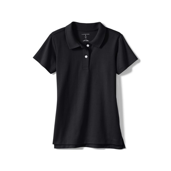 Lands' End School Uniform Girls Short Sleeve Feminine Fit Interlock Polo Shirt