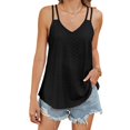 thumbnail image 1 of Offres jusqu'à 70 % de Réduction! Hauts d'Été pour Femmes 2024 Grande Taille Mode Décontractée Couleur Unie Manches Courtes Col en V Cadeau pour Femmes en Solde, 1 of 8