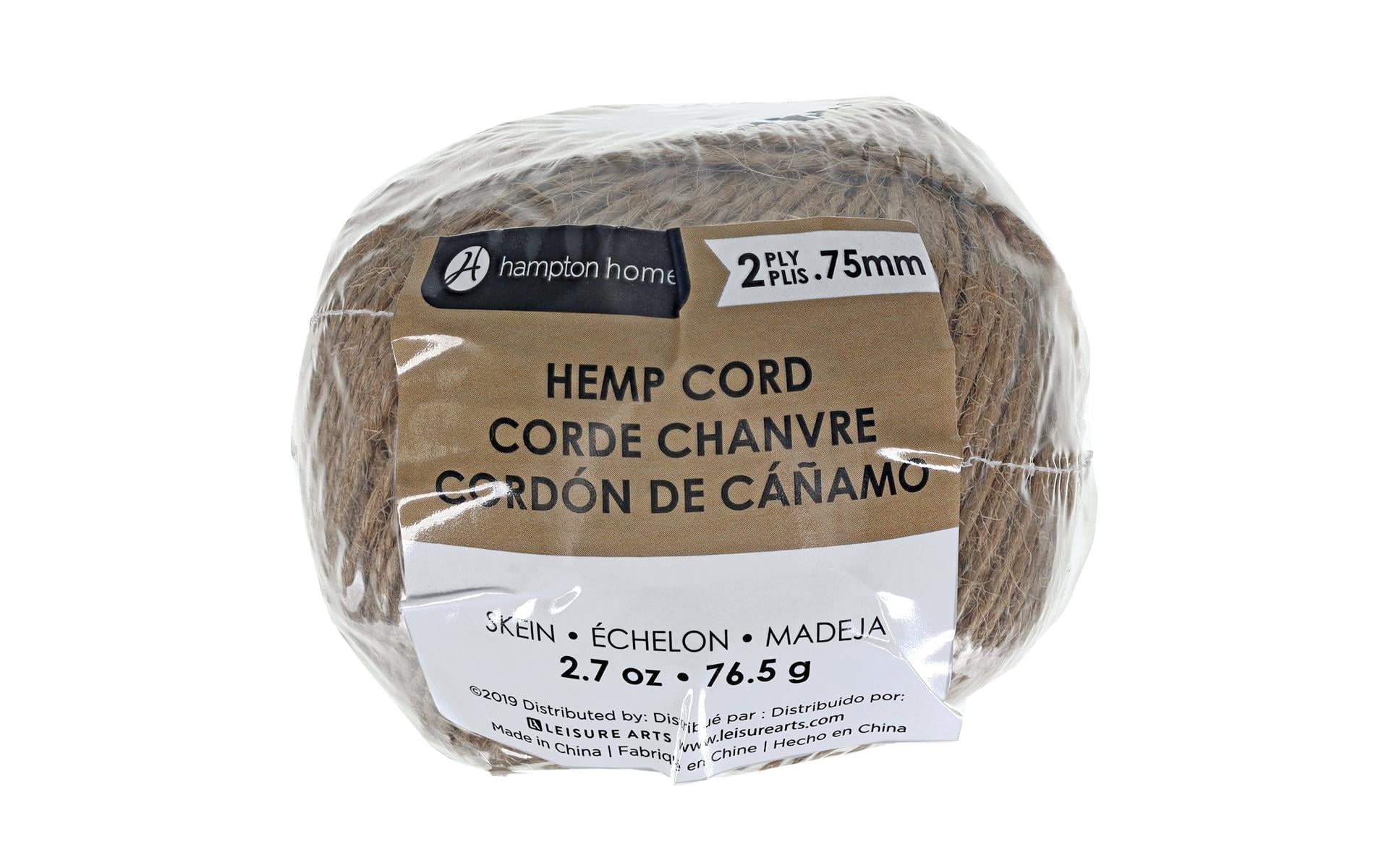 (3 pack) Leisure Arts Small Brown Hemp Cord, 300ft - Arts and Craft Reusable
