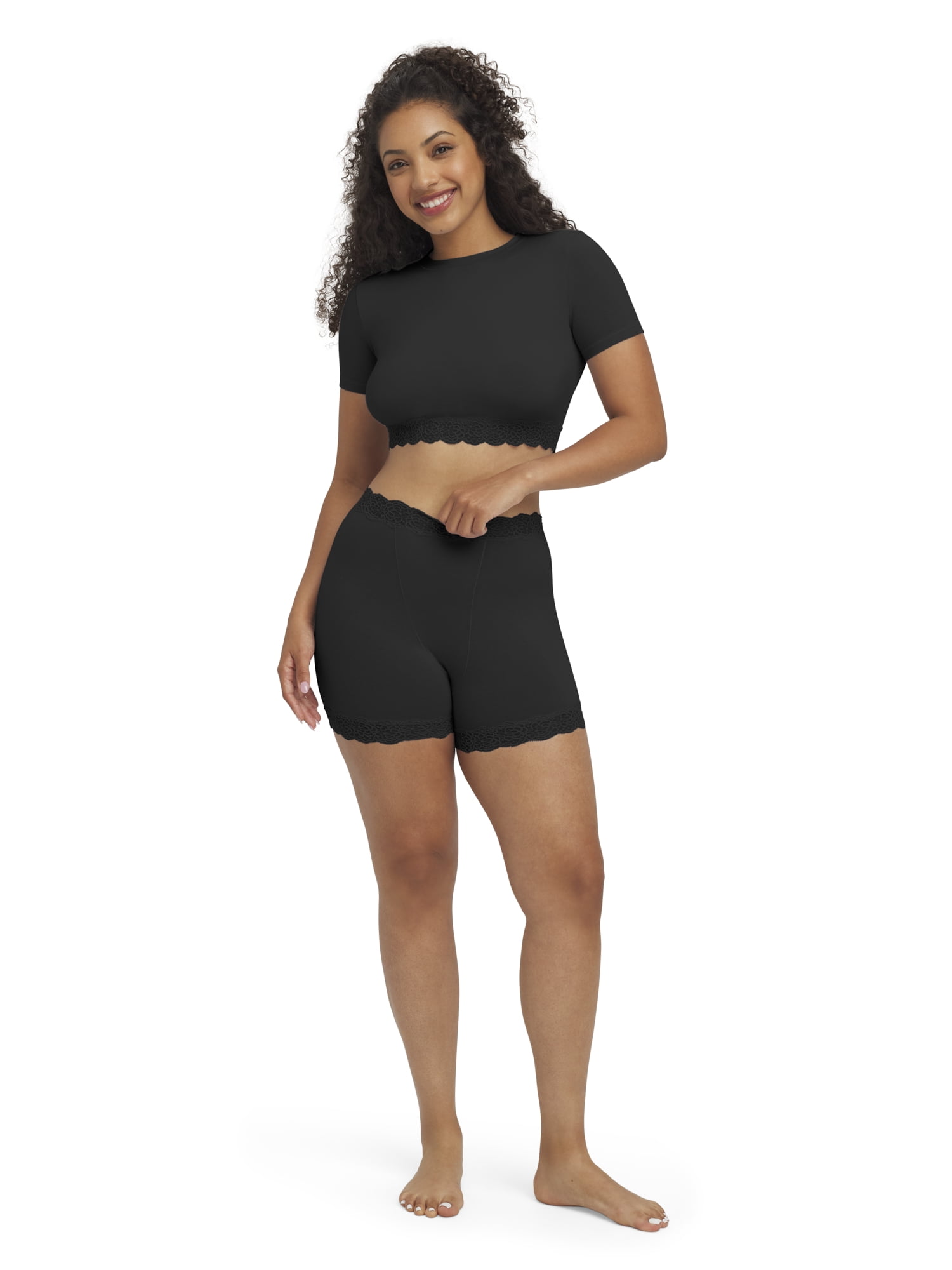Mills by Millie Bobby Brown Women's Lacy Cotton Shortie Panties, Sizes XS-XXXL