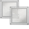 thumbnail image 2 of Silver Stainless Steel 5X5X0.5 in Drain Strainer, Bathtub Drain Catcher, Sink Drain Strainer, Shower Drain Catcher, Precision Engineered Square Grate Filter That Fits Over, 2 of 7