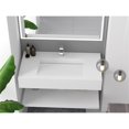 thumbnail image 3 of Pyramid 36" Solid Surface Bathroom Sink in White No Faucet Hole, 3 of 7