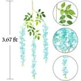 thumbnail image 2 of Visland 6PCS Artificial Wisteria Flower Garland, Fake Wisteria Flower Vine with Leaves Hanging Silk Flower Garland for Home Decor Wedding Arch Backdrop Decor, 2 of 8