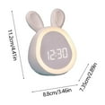 thumbnail image 3 of Vacemry Bunny Alarm Clock With Night Light, Adorable Rabbit Design Smart Settings Adjustable Brightness Multiple Ringtones For BedroomKidsRoom Nursery Desk Decor, 3 of 6