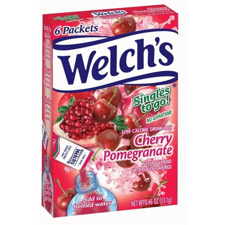 Welch's Singles To Go Water Drink Mix - Powder Sticks, Cherry Pomegranate, 0.46 Ounce (Pack of 1)