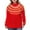 Red, variant on Itsame Women Pullover Sweaters Button Loose Crew Neck Sweater Long Sleeve New Casual Sweatertop Blue Size 2XL